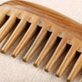 thumbnail image 4 of Tkrady Handmade 100% Natural Green Sandalwood Hair Combs - Anti-Static Sandalwood Scent Natural Hair Detangler Wooden Comb (Green Sandalwood Wide Tooth Fine Tooth Set), 4 of 4