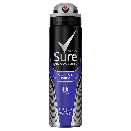 Sure For Men Active Dry Deodorant 150Ml (Pack of 6)