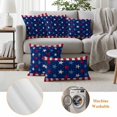 thumbnail image 6 of Pack of 2 Outdoor Pillow Covers 18x18 Inch Waterproof 4th of July Throw Pillow Covers,Decorative Couch Pillow Shams Protectors Star Red Stripes Wood Independence Day Patio Pillowcases Cushion Covers, 6 of 8