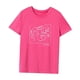 thumbnail image 3 of Camiseta de mujer Ropa deportiva de verano Traje Camisa de cuello redondo suave para el trabajo de vacaciones Rosa Rosa, 3 of 7