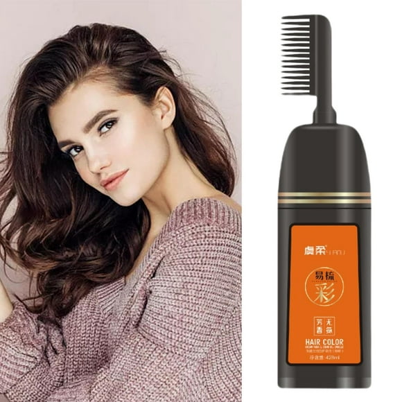 Crema para teñir el cabello de 428ml, , gris suave, coloración permanente del cabello, crema cabello para hombres y - Castaña Yinane cepillo para teñir el cabello
