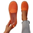 thumbnail image 4 of NexTorq Wide Loafers for Women, Womens Flats, Women Loafers Shoes, Breathable Shoes for Women, Women's Breathable Mesh Flats Shoes, Soft Loafers Flats, Slip on Shoes Loafer Saffron 6, 4 of 4