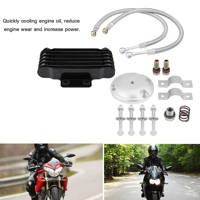 Enfriamiento Rápido Del Aceite Del Motor, Reduce El Desgaste Del Motor Y Aumenta La Potencia, Kit De Radiador De Enfriamiento Del Enfriador De Aceite Del Motor De Motocicleta,
