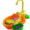 thumbnail image 1 of Vogacara Tiempo de juego divertido con fregadero de cocina, juguetes para niños, juego de rol de simulación, juguete para lavavajillas Juguetes Educativos Naranja, 1 of 6