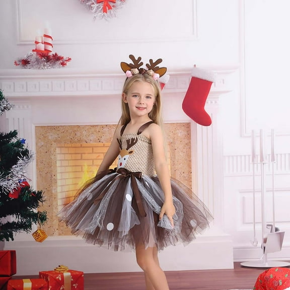Wancir Winter Dress Girls Girls Christmas Role Play Christmas Tree Outfits Poncho Stage Sweater Pencil
