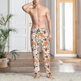 thumbnail image 2 of Pofeuu Foxes and Floral Harmony Print Men's Pajama Pants, Soft Lounge Pajama Pants with big pockets for Men Plaid Pj Bottoms-XX-Large, 2 of 6