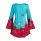 thumbnail image 2 of Camiseta con Estampado de Mariposa en Talla Extra con Mangas de Campanilla Rosegal  Mangas largas de talla grande, 2 of 5