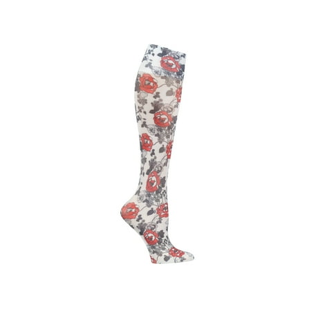 Knockout Roses - Celeste Stein Women's Mild Compression Wide Calf Stockings - Knockout Roses