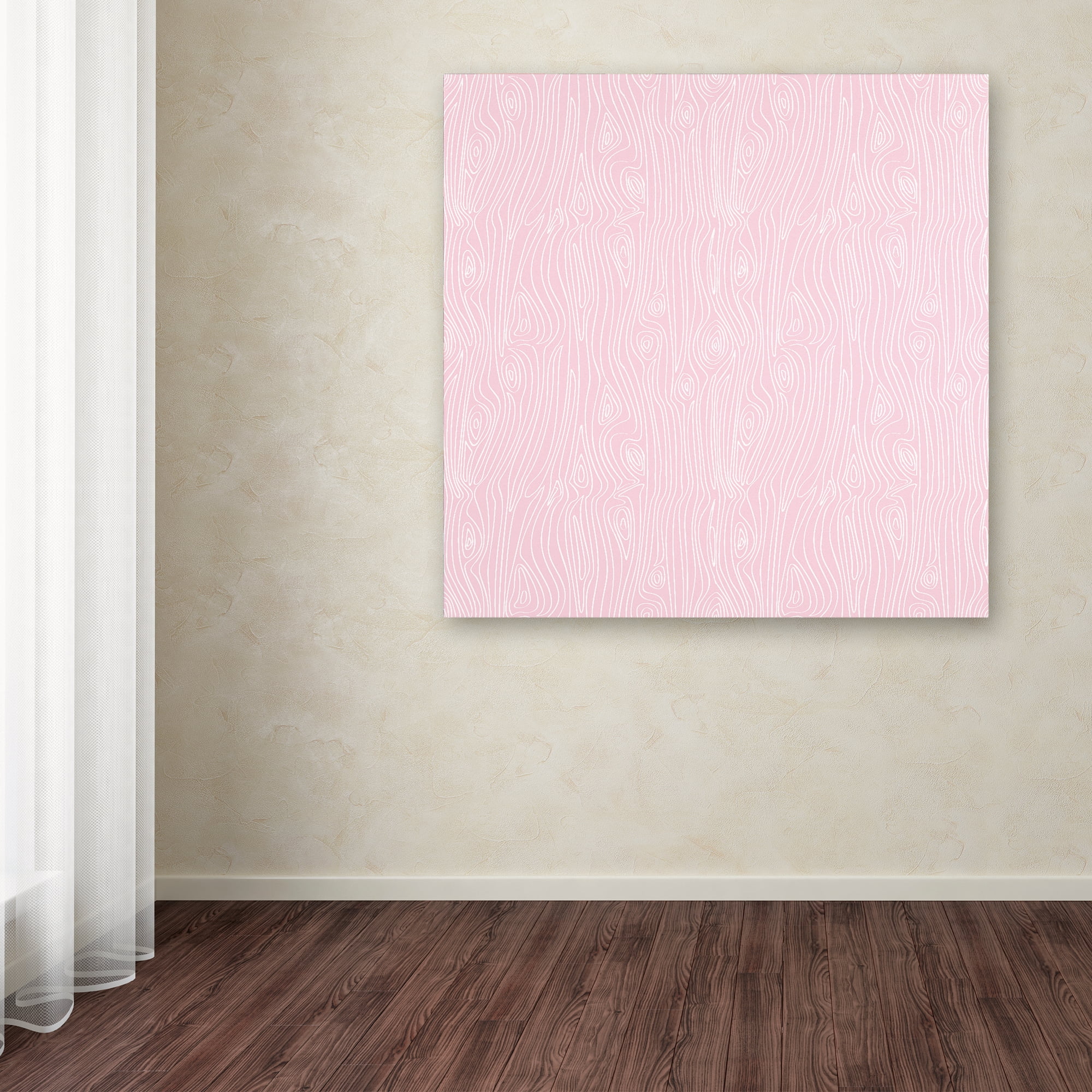 Trademark Fine Art 'Woodgrain Pink' Canvas Art by Jyotsna Warikoo