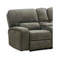 thumbnail image 2 of Benzara BM196629 Fabric Upholstered Wooden Power Recliner Loveseat with Adjustable Headrests, Brown, 2 of 6