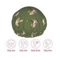 thumbnail image 5 of KLL Birds Wild Ducks Pattern Shower Cap & Bath Cap for Women,Reversible Oversized Waterproof Shower Caps for all Hair Lengths,Elastic Reusable Bathing Hair Cap, 5 of 6