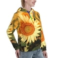 thumbnail image 6 of Lsque Golden Sunflower In Field Pattern Casual Women's Hoodie,Hooded Sweatshirt with Kangaroo Pocket,Pullover Hoodie with Eye-catching Drawstrings-Small, 6 of 7