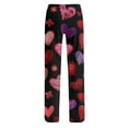 thumbnail image 7 of Resicozy Women's Valentine Pajama Pants Casual Long Pajama Lounge Pant Drawstring Sleepwear Heart Printed Design Red M, 7 of 7