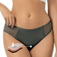 thumbnail image 2 of GEWSEY French Cut Mid Waist Period Underwear for Women- Reusable, Comfortable, Absorbent, Leakproof, Thin, For Menstrual Flow (Dark Green, XXL), 2 of 4