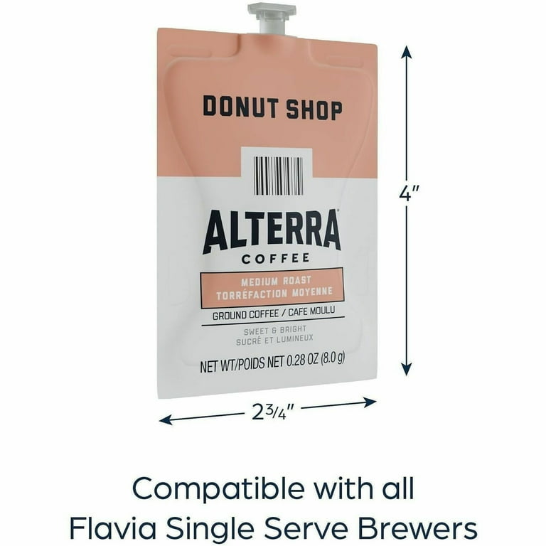 Lavazza Alterra Donut Shop Coffee, 100 Freshpacks/Carton, For