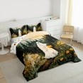 thumbnail image 3 of Feelyou Spooky Ghost Queen Comforter Set, Horror Jungle Halloween Bedding Sets, Rustic Farmhouse Reversible Bedding Comforter Set, Microfiber Bedroom Decor, 3pcs, 3 of 8