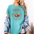 thumbnail image 3 of Football Mom Social Club Shirt for Women Faux Glitter Cheering from the Sidelines Oversized Tee Seafoam Shirt Adult Small, 3 of 4