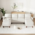 thumbnail image 2 of Roomfitters U-shaped Sponge-filled Cushion Combination Sofa, Ideal for Living Rooms, Studies, and Spacious Spaces, Providing Superior Comfort with Its High-Quality Fabric Upholstery, Beige, 2 of 17