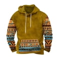 thumbnail image 2 of guisaled Men's Vintage Hoodies Tribal Ethnic Aztec Printed Long Sleeve Pullover Sweatshirt Graphic Drawstring Hooded Tops with Pocket, 2 of 3