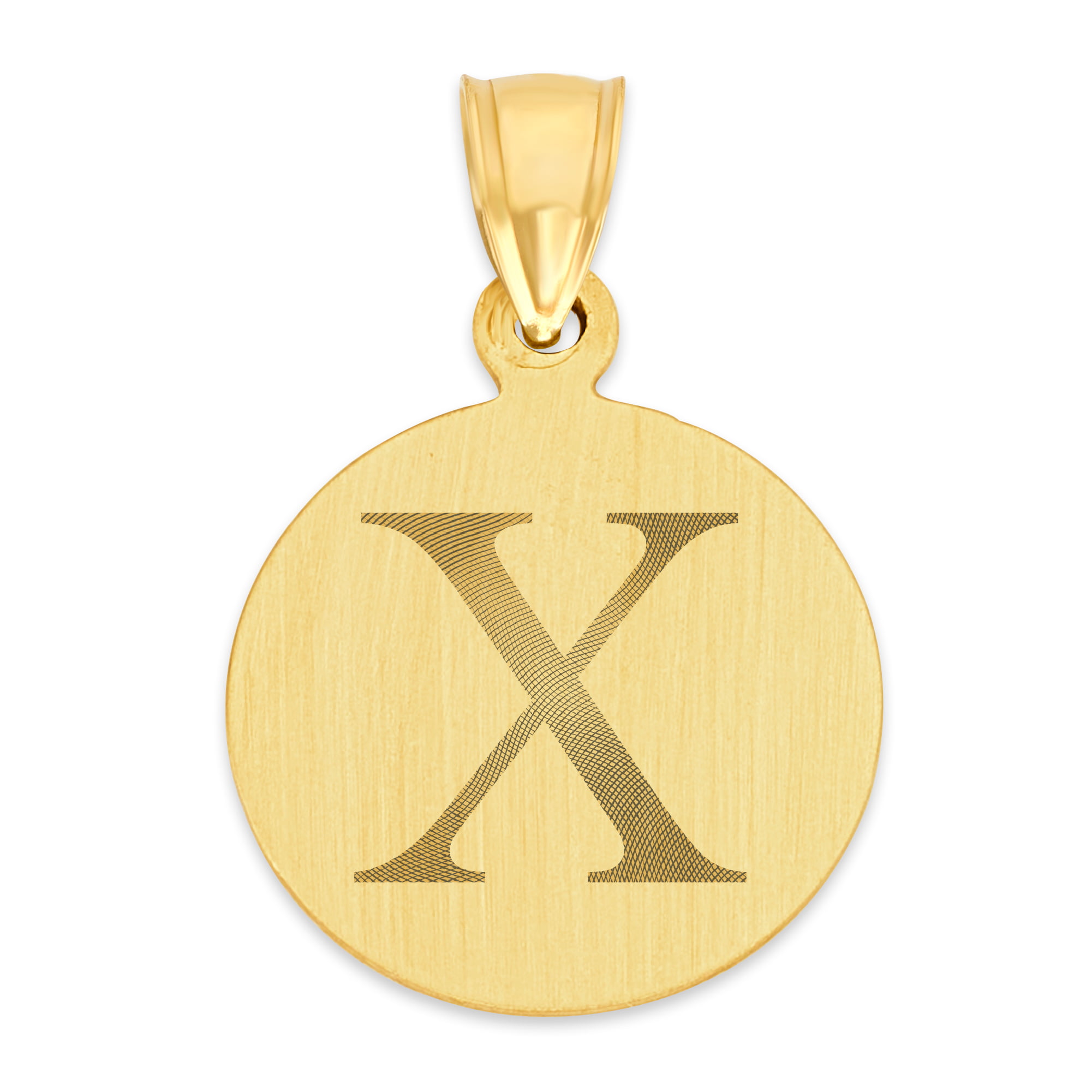 LA BLINGZ 10K Yellow Gold Filigree Alphabet Initial Letter Y DC Pendant Necklace
