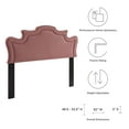 thumbnail image 6 of Modway Evangeline Performance Velvet King/California King Headboard in Dusty Rose, 6 of 9