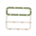 thumbnail image 3 of Ganchos de madera para abrigos, sombreros, armarios, salas de estar y baños. soporte de pared verde, 3 of 9