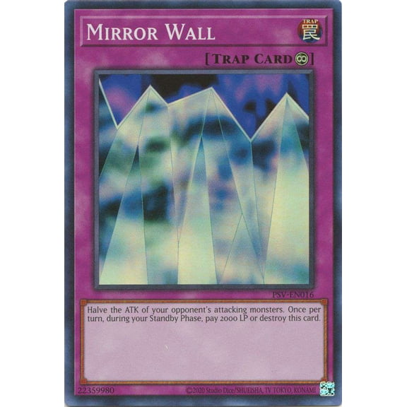 YuGiOh Pharaoh's Servant 25th Anniversary Super Rare Mirror Wall PSV-EN016