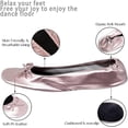 thumbnail image 2 of Women's Portable Foldable Ballet Flats Shoes Roll Up Slippers for Travel Wedding, 2 of 4