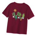 thumbnail image 4 of Camiseta roja para mujer, ropa informal, trajes sencillos, camisetas de manga corta Rojo, 4 of 7