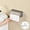 D#067 Gray, variant on Wall-Mounted Trash Bag Dispenser and Storage Box, Pull-Out Plastic Grocery Bag Holder for Kitchen, Space-Saving Waste Bag Organizer D#068 White