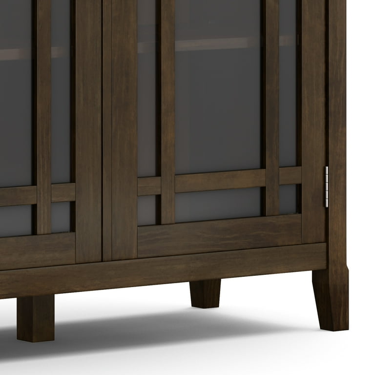 tobacco storage cabinet Simpli Home Bedford SOLID WOOD 62 inch Wide Transitional Wide Storage  Cabinet in Dark Tobacco Brown