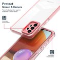 thumbnail image 4 of SaniMore for Samsung Galaxy A53 5G Case Slim Transparent [Not Yellowing Technology], Rugged PC & TPU Bumpers Built-in Detachable Lens Protector Shockproof Protective Cover, Pink, 4 of 7