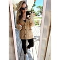 thumbnail image 5 of SMZ Women's Open Front Cardigan Sweaters Fall Fashion Button Down Cable Knit Chunky Winter Outerwear Coats, 5 of 8