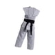 thumbnail image 4 of 1:12 Figuras de acción a escala Samurai Kimono Outfits Accesorios Caballero de muñecas de disfraz de modelos blandos 6 "Figuras de lucha contra judo gris, 4 of 8