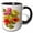 Black/White, variant on 3drose, Anemone Windflower Botanical Art, 11oz Mug