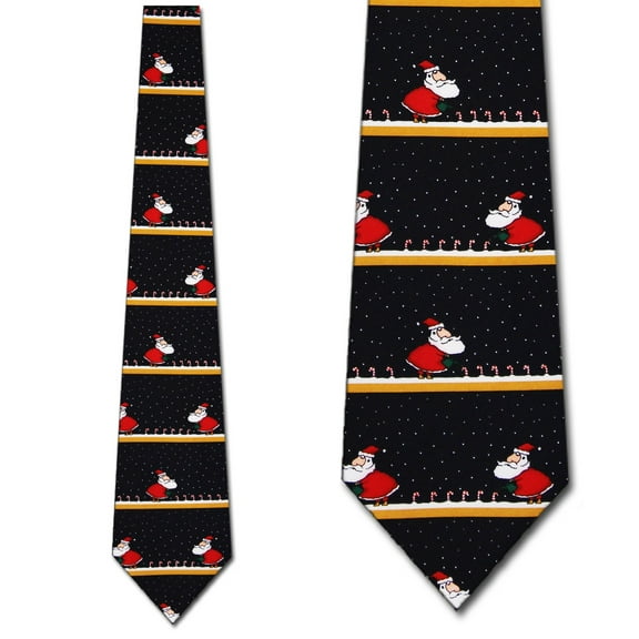Santa's Garden (Navy) Necktie Mens Tie