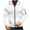 White, variant on qolati Zip Up Hoodies for Men Lightweight Cargo Sweatshirts Long Sleeve Plain Casual Jackets Fall Winter Drawstring Hooded Top with Zip Pockets Sizes S-4XL