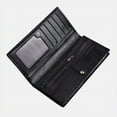 thumbnail image 3 of QJUHUNGMen‘s Fashion PU Leather Long Wallet Large Capacity Wallet for Check Credit Cards Cash (Black), 3 of 6
