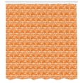 thumbnail image 3 of Ambesonne Cartoon Shower Curtain, Fox Faces Forest Animals, 69"Wx75"L, Dark Orange White, 3 of 3
