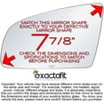 thumbnail image 2 of exactafit 8015L Driver Side Mirror Glass Replacement Fits Audi A3 A4 RS4 S4 A6 S6 Quattro Left Hand 3m Adhesives, 2 of 7