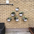 thumbnail image 4 of 8 Pack White Wall Hanging Planters Pots for Indoor Plants Wall Plants Holder with Drainage Hole Balcony Planters Railing Hanging Pot Fence Vertical Living Mount Outdoor with Hooks/Screws, 4 of 9