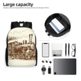 thumbnail image 6 of Fuzoiu Train Print Laptop Backpack,Work Business Backpacks, Large Capacity Nurse Bag College Bookbag for School, Waterproof Casual Daypack for Travel, 6 of 8