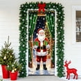 thumbnail image 6 of Christmas Door Cover Decoration Santa Claus Front Door Cover Xmas Hanging Banner Santa Background for Home Holiday Christmas Decoration, C, 6 of 6