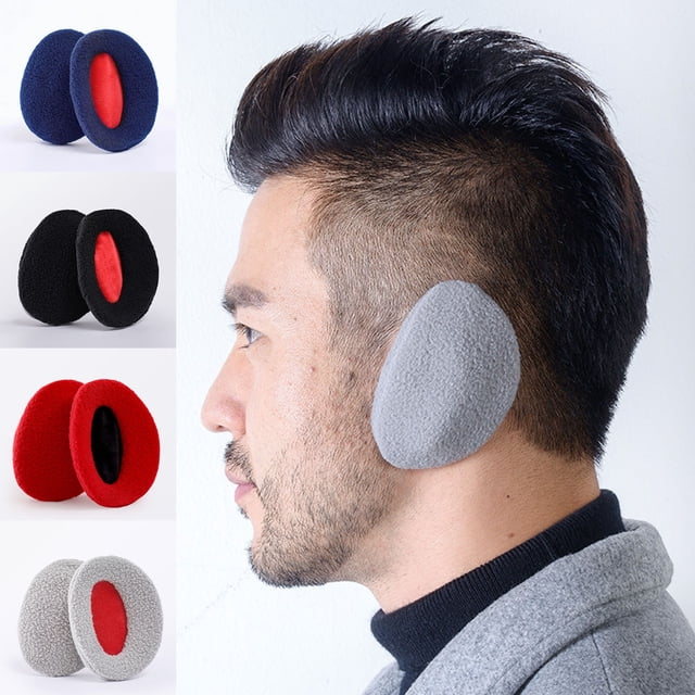 Visland 1 Pair Winter Ear Caps Thick Warm Soft Fleece Ear Warmer for Work