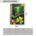 thumbnail image 3 of St Patricks Day Garden Flag 12X18 Inch Double Sided Burlap Shamrock Green Hat Lucky Clover Yard Holiday Flag, 3 of 9