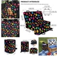 thumbnail image 6 of Pzuqiu Dog Paws Printed Dog Car Seat Cover for Back Seat Pet Heavy Duty Hammock with Pet Bandana Cat Dogs Kerchief Triangle Bib & Hanging Car Garbage Bag 3-Piece, 6 of 6