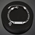 thumbnail image 6 of PPgejGEK Stainless Steel Childrens Bracelet DIY Engraved 15+5cm/5.91+1.97in with Straight Pendant Gift Box for Christmas Birthday Customizable, 6 of 7