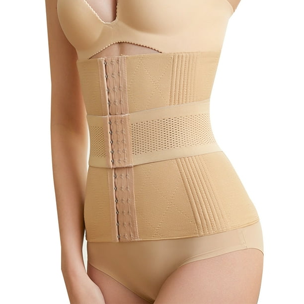 Faja reductora de cintura para mujer, de 3 etapas, con forma de reloj de arena, que reafirma la cintura (color piel)