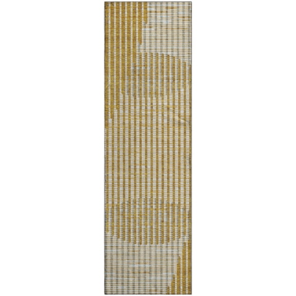 Dalyn Rugs Premium Machine Washable Mayfield AMF1001 Gold 2'3" x 7'6" Runner Rug