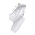 thumbnail image 2 of Womens Travel Pants Active Unisex Quick Drying Cool Stretch Pants With Zipper Pockets Breathable Loose Nylon Spandex White M, 2 of 8